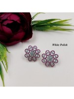 Gleaming Grace Floral Style American Diamond Earring 